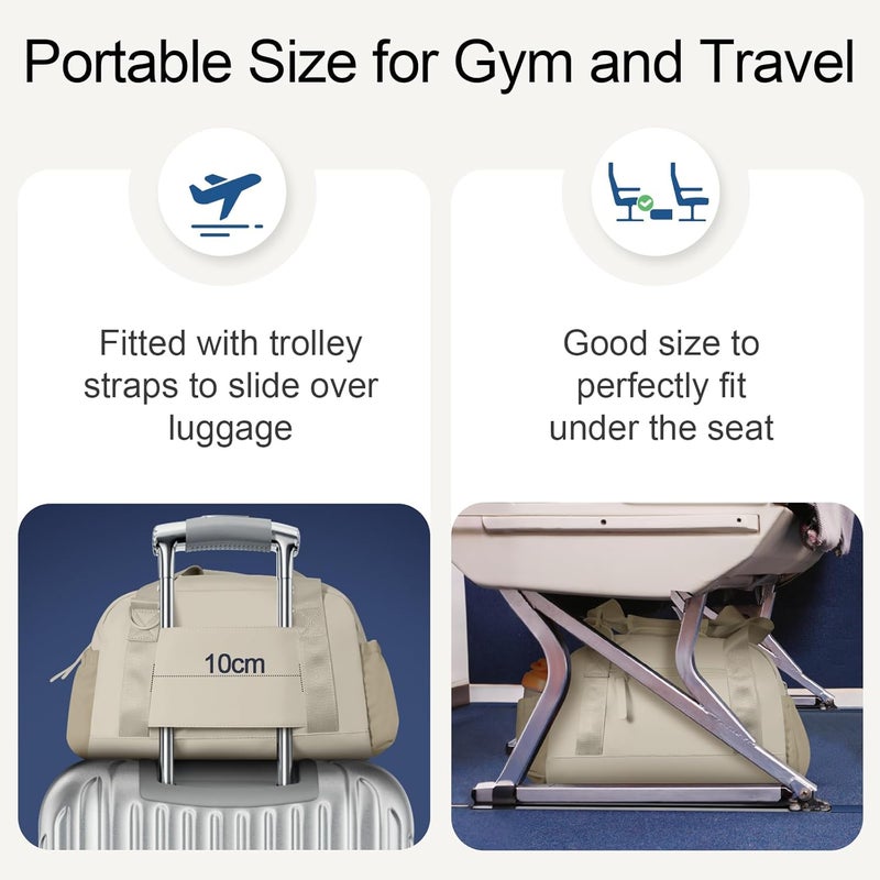 cysiyu Mini Gym Bag for Women Girls Small Gym Tote Bag with Wet Compartment Waterproof Travel Duffle Bag Cute Workout Sport Bag - Image 3